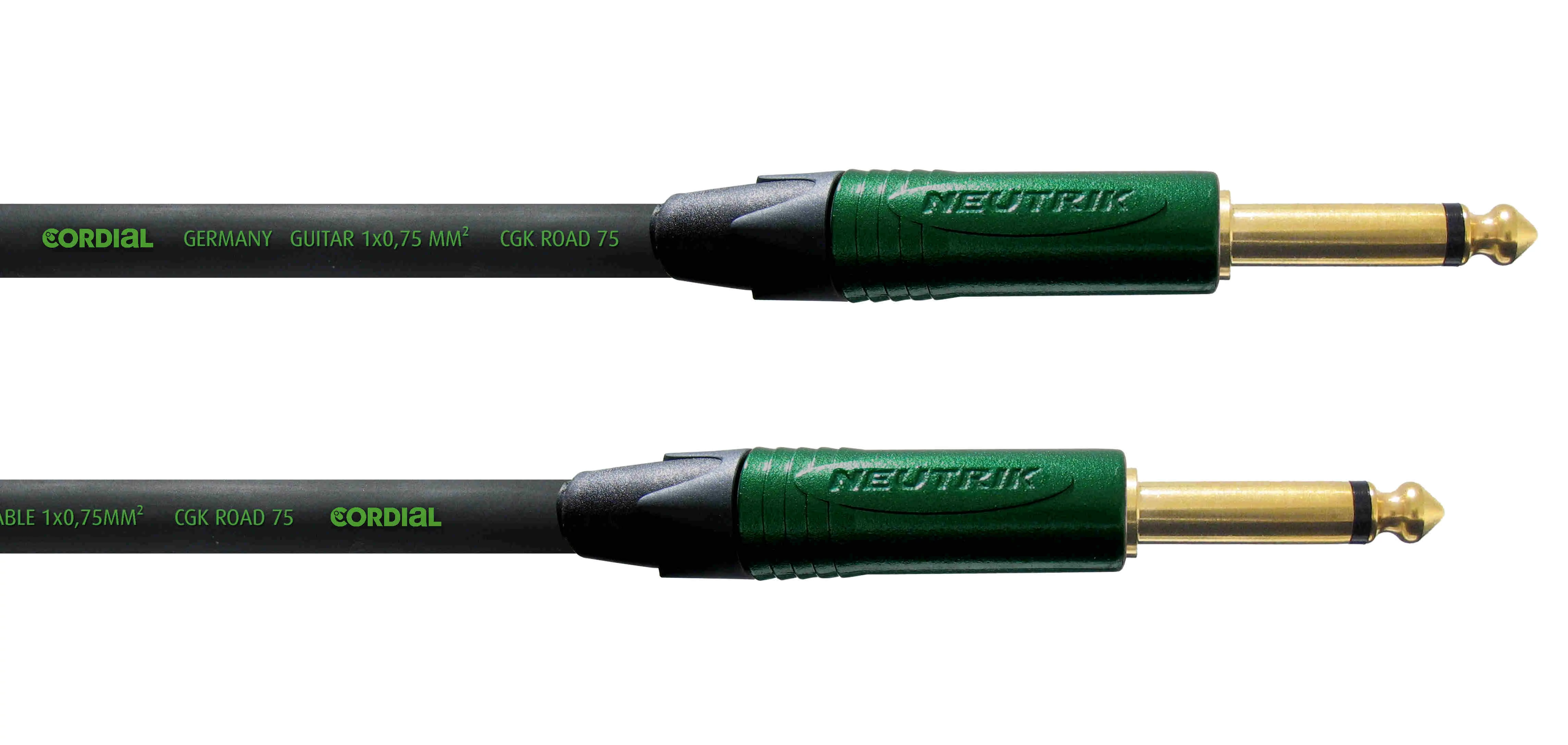 Cordial 3m 2 Jack cable - Green